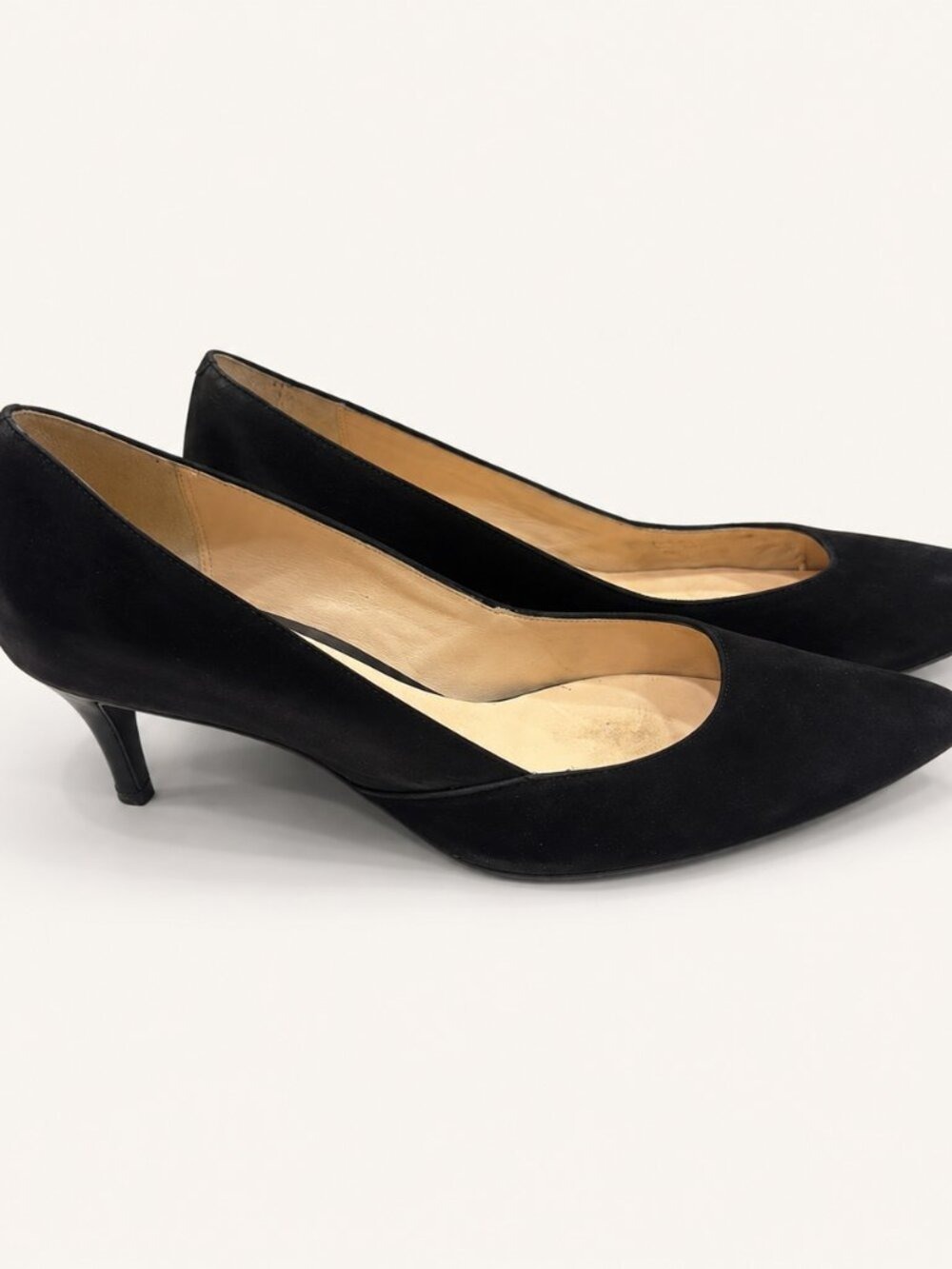 Cole Haan Black Pointed-Toe Kitten Heels Size 10.5 B 0666